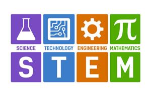 STEM in big colorful letters