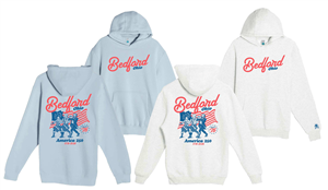 america 250 hoodie photo with event logo