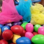 colorful shaker eggs and scarves