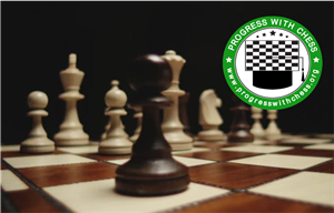 Chess board with Progress with Chess logo