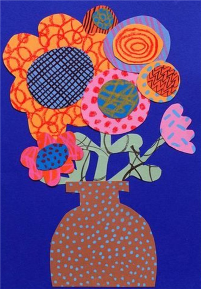 paper cut flowers multicolor